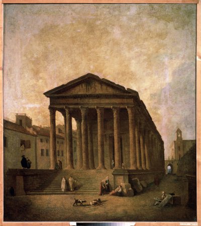 La Maison Carrée, Nîmes, c.1780 da Hubert Robert