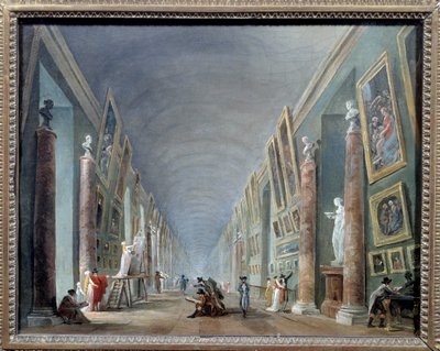 La grande galleria del Louvre tra il 1801 e il 1805. Dipinto di Hubert Robert (1733-1808). Museo del Louvre, Parigi da Hubert Robert