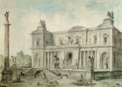 Le Musée des Antiques, c.1800 da Hubert Robert