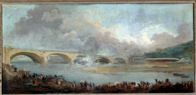 Il decentramento del ponte di Neuilly il 22/09/1772 da Hubert Robert
