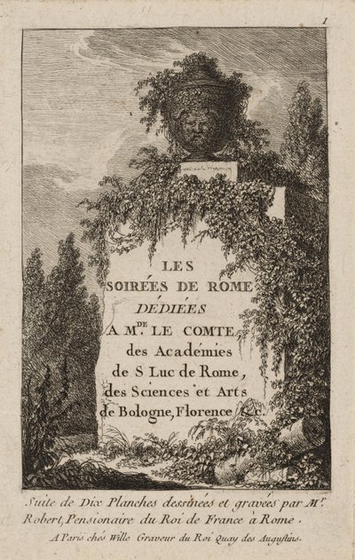 Piatto uno da Sere a Roma da Hubert Robert