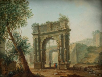 Paesaggio con rovine da Hubert Robert