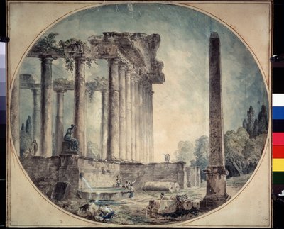 Rovine antiche e obelisco da Hubert Robert
