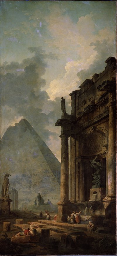 Rovine con piramide da Hubert Robert