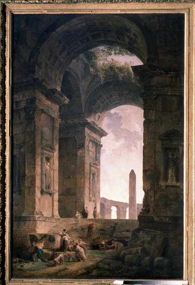 Rovine con un obelisco da Hubert Robert
