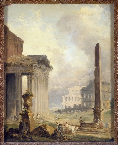 Rovine romane, il Foro con il Colosseo e l