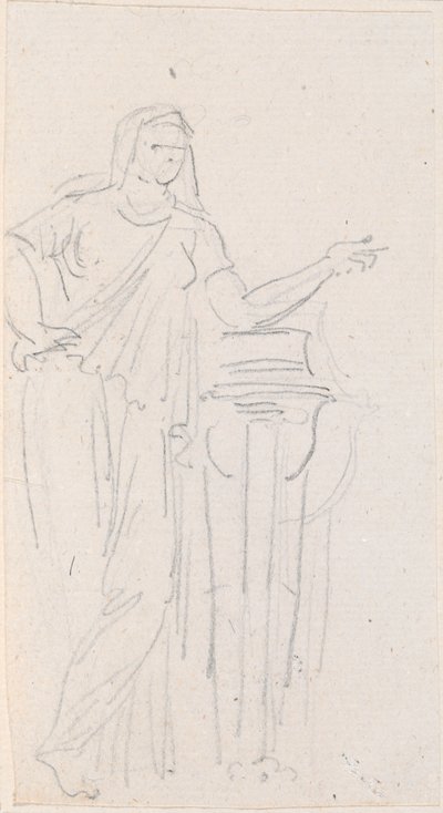 Statua di una vestale da Hubert Robert