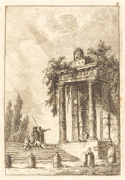 Passi verso i quattro punti di riferimento da Hubert Robert