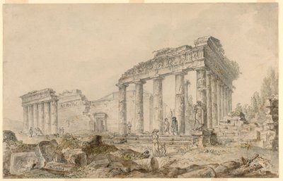 Tempio di Minerva, Atene, Grecia da Hubert Robert