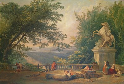 Rovine di una terrazza in un parco, c.1780 da Hubert Robert