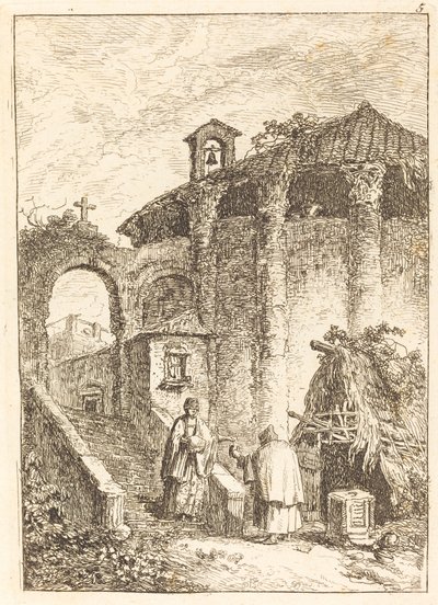 Il tempio antico da Hubert Robert
