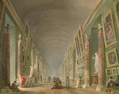 La Grande Galleria del Louvre tra il 1801 e il 1805 da Hubert Robert