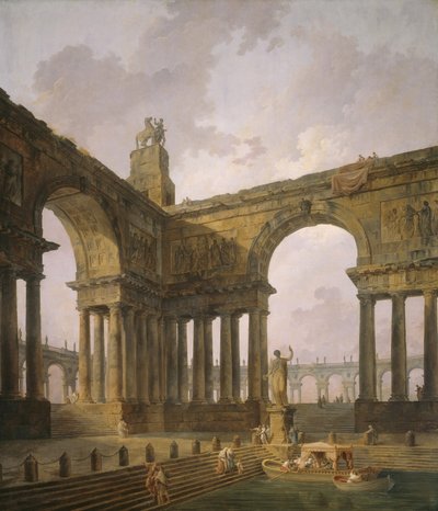 Il luogo di sbarco da Hubert Robert