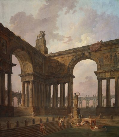 Il luogo di sbarco da Hubert Robert