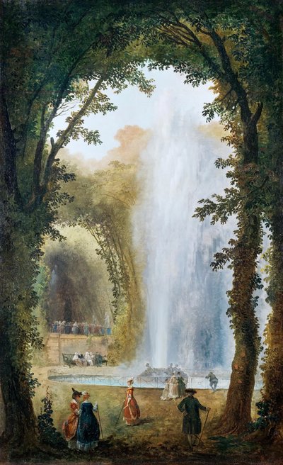 La fontana nel boschetto delle muse al Castello di Marly da Hubert Robert