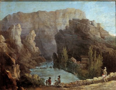 Veduta della fontana di Vaucluse da Hubert Robert
