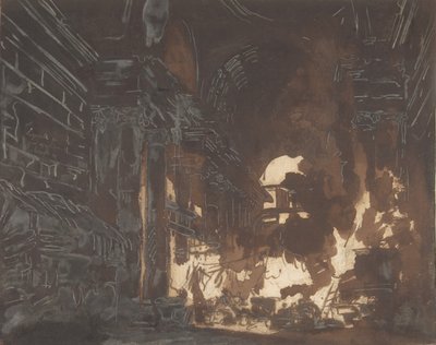 Lavandaie in una Galleria Rovinata, ca. 1760 da Hubert Robert