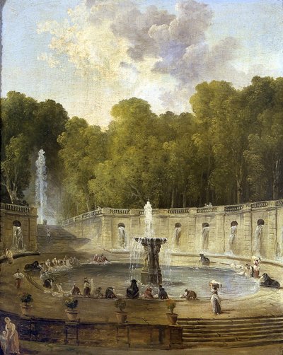 Lavandaie in un parco da Hubert Robert