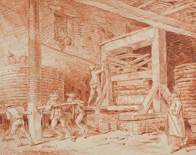 Torchio da vino da Hubert Robert