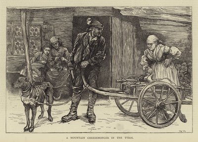 Un venditore di formaggi di montagna nel Tirolo da Hubert von Herkomer