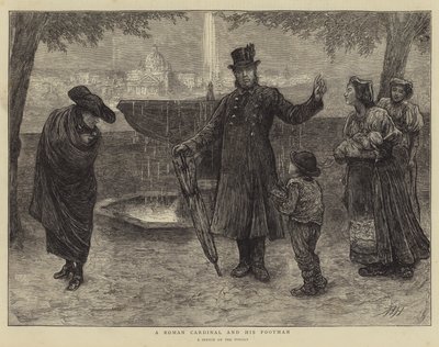Un cardinale romano e il suo lacchè da Hubert von Herkomer