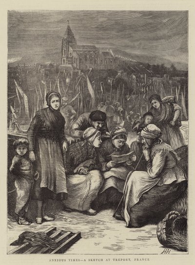 Tempi ansiosi, uno schizzo a Treport, Francia da Hubert von Herkomer