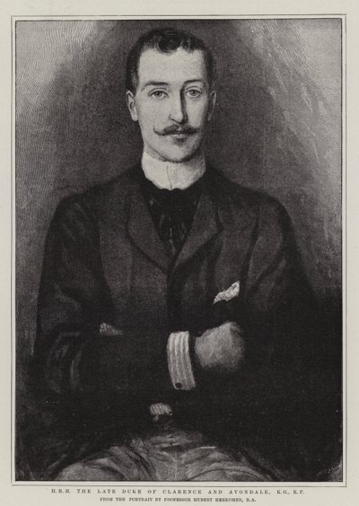 S.A.R. il defunto Duca di Clarence e Avondale, KG, KP da Hubert von Herkomer
