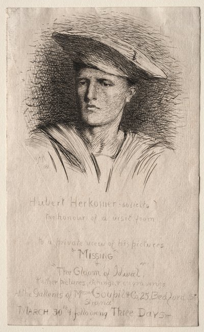 Testa di un giovane uomo da Hubert von Herkomer