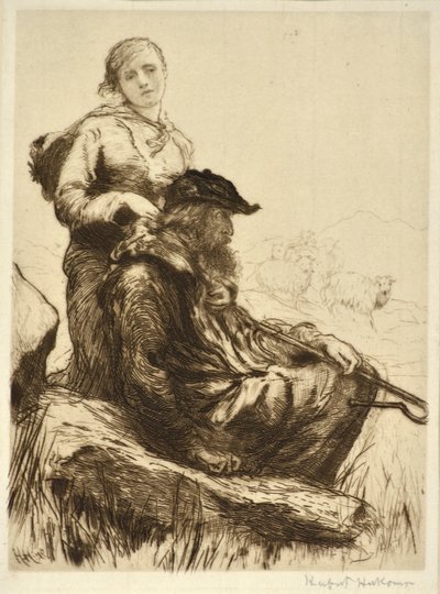 Il pastore e sua figlia da Hubert von Herkomer