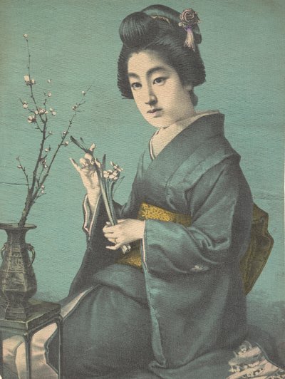 Ragazza con fiori di prugna da Hugechi