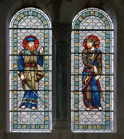 Hoarwithy, Santa Caterina, Belham & Co, Hugh Arthur Kennedy, Giosuè e Ezechiele, c.1885 da Hugh Arthur Kennedy