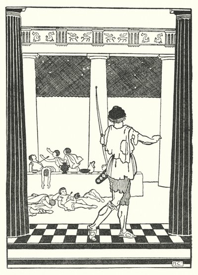 Ulisse che uccide i pretendenti di Penelope da Hugh Chesterman