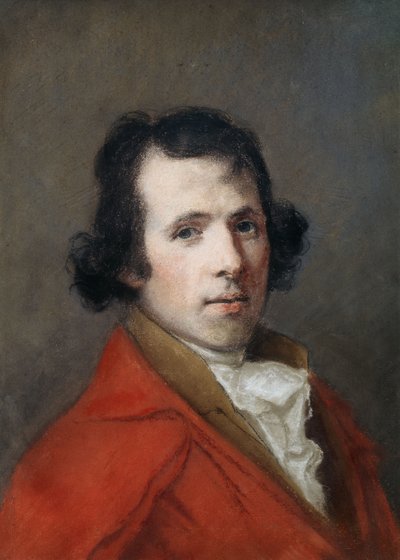 Ritratto di Antonio Canova, busto, con cappotto da Hugh Douglas Hamilton