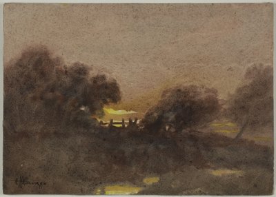 Paesaggio con Cancello al Tramonto da Hugh Huntington Howard