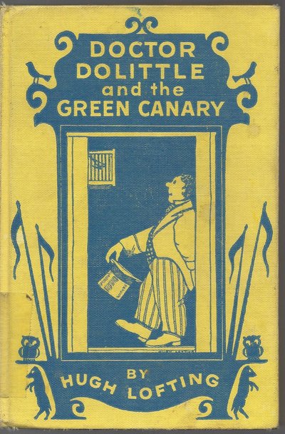 Copertina del libro Doctor Dolittle e il canarino verde di Hugh Lofting, anni 