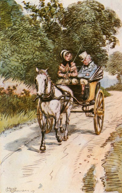 Un bel sonnellino nella carrozza da Hugh Thomson