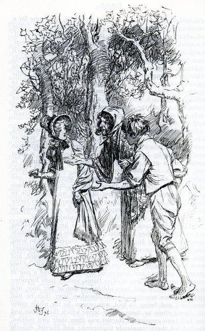"Harriet, attaccata dai gitani" (illustrazione) da Hugh Thomson