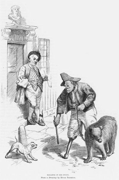 Hogarth nel suo studio da Hugh Thomson