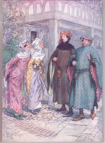 Come ora, dolce Frank! Perché sei malinconico? (illustrazione da Le allegre comari di Windsor, 1910) da Hugh Thomson