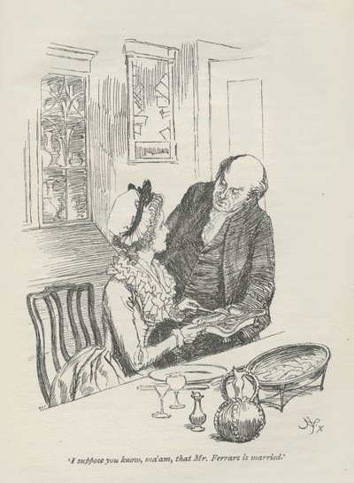 Suppongo sappiate, signora, che il signor Ferrars è sposato, 1896 da Hugh Thomson