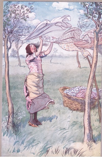 "Lavo, strizzo... e faccio tutto da sola", illustrazione da 