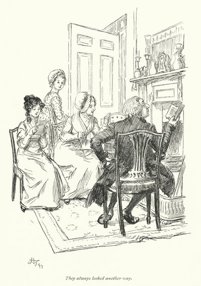 Illustrazione per Northanger Abbey di Jane Austen (litografia) da Hugh Thomson