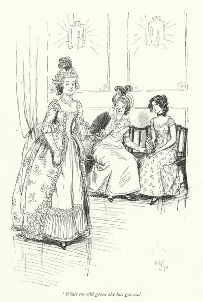 Illustrazione per Northanger Abbey di Jane Austen (litografia) da Hugh Thomson