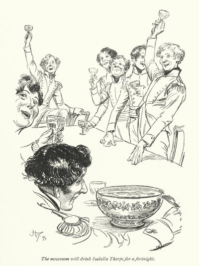 Illustrazione per Northanger Abbey di Jane Austen (litografia) da Hugh Thomson