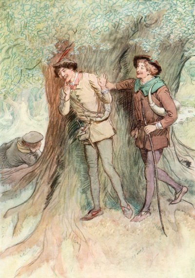 Illustrazione per Come vi piace di Shakespeare (litografia a colori) da Hugh Thomson