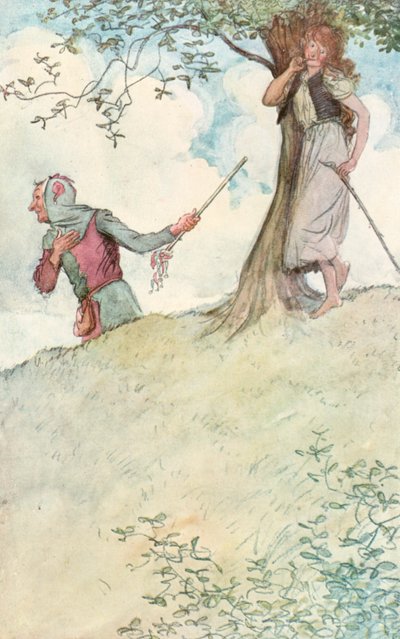 Illustrazione per Come vi piace di Shakespeare (litografia a colori) da Hugh Thomson