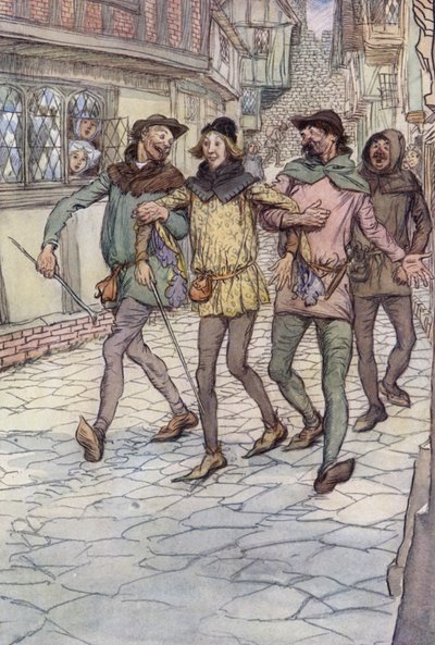 Illustrazione per Le allegre comari di Windsor da Hugh Thomson