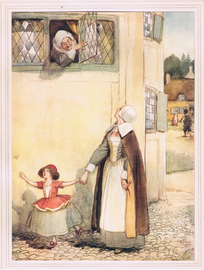 Nel giorno soleggiato fu spinta la faccia di Mistress Hibbens da Hugh Thomson