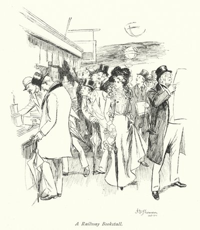 Londra: una bancarella di libri della ferrovia da Hugh Thomson