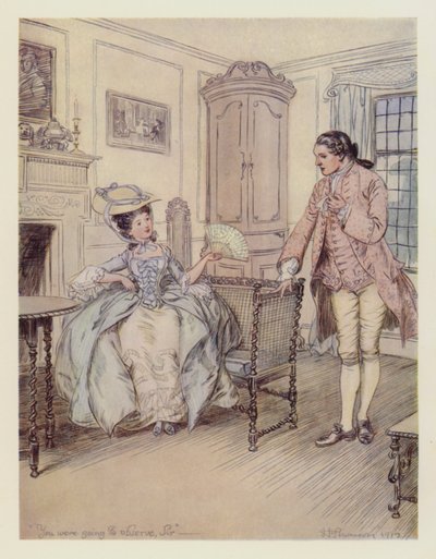 Miss Hardcastle e Charles Marlow da Hugh Thomson